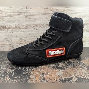 Mens Racequip Driving Shoes Sz 10 Used Black Suede 1456 Racing Professional